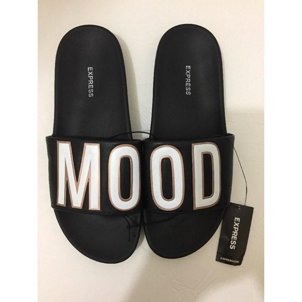 Express Mood Sandals Women’s Size 7 Black Slip-on